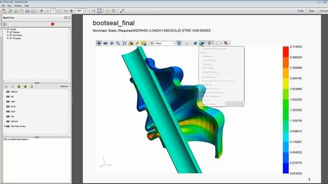 Simulation results in 3D PDF in midas NFX 2014 смотреть онлайн