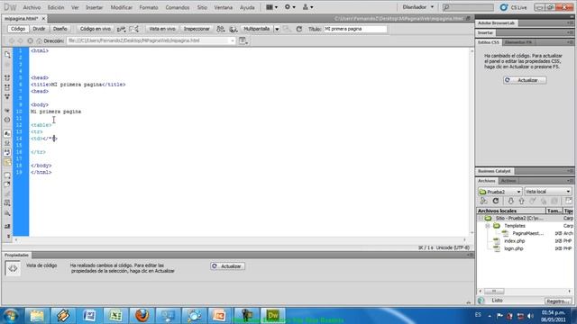 Creacion de paginas web con Dreamweaver Cs 5 смотреть онлайн