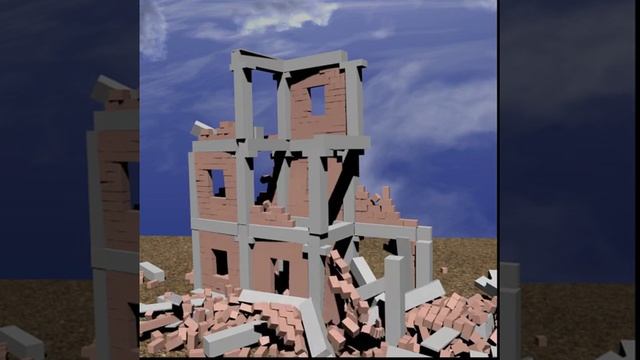 Brick building destruction with Blender смотреть онлайн