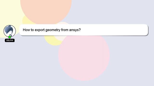 How to export geometry from ansys? смотреть онлайн