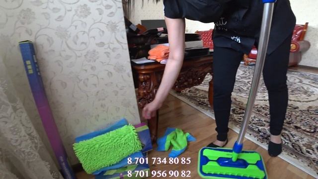 AQUAmatic MOP "GreenWay". Универсальная Швабра с двумя насадками.. смотреть онлайн