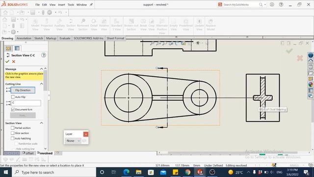 Revolved Section View - SolidWorks смотреть онлайн