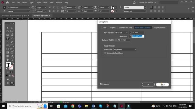 Rows and Column Settings in InDesign | How to increase rows height in indesign | indesign tutorial смотреть онлайн