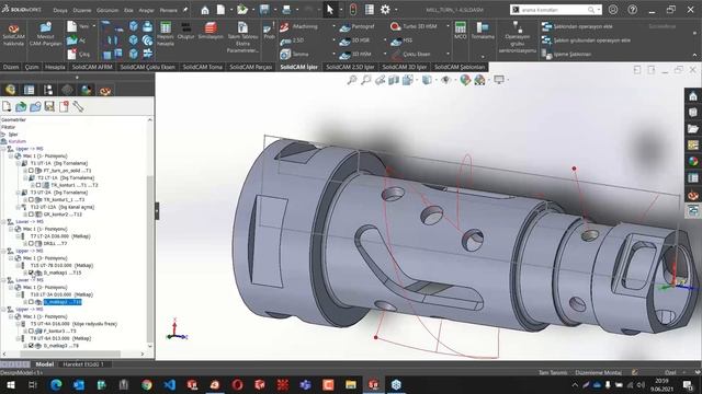 SolidCAM CY Eksen Torna Eğitim смотреть онлайн
