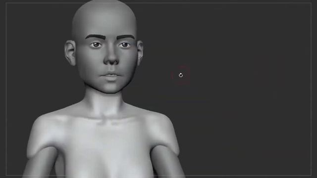 Zbrush Girl bust SpeedSculpt смотреть онлайн