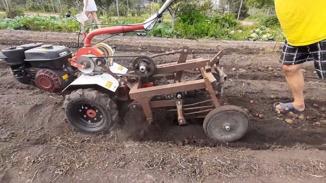 Уборка картошки мотоблоком. смотреть онлайн
