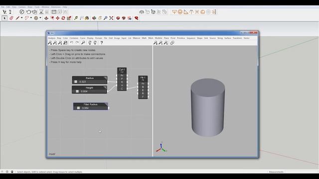 Creating a Parametric Cylinder in Sketchup with Viz Pro смотреть онлайн