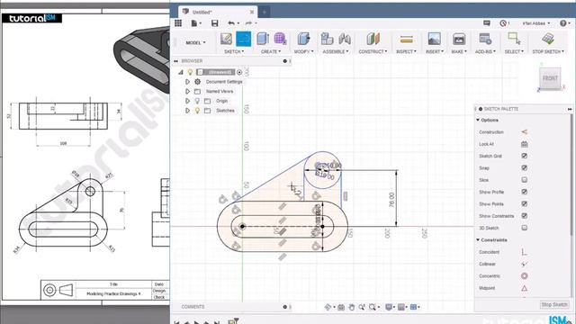 Autodesk Fusion 360 Exercise Model 3 | Urdu / Hindi | Turorialism смотреть онлайн