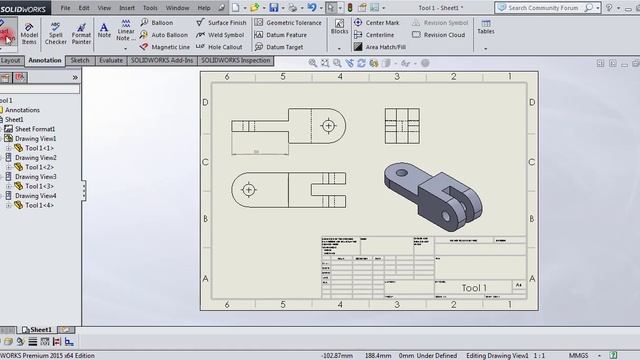 Drawing Sheet Format in Solidworks смотреть онлайн