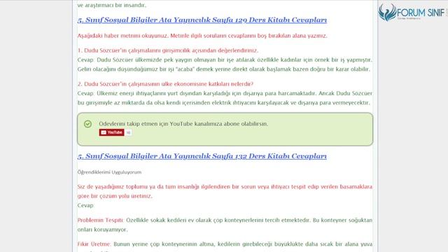5. Sınıf Sosyal Bilgiler Ders Kitabı 127-129-132. Sayfa Cevapları Ata Yayıncılık смотреть онлайн