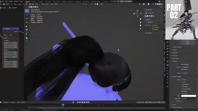 Zbrush & Blender 3.3 | Samurai Girl Modeling Part-02 смотреть онлайн