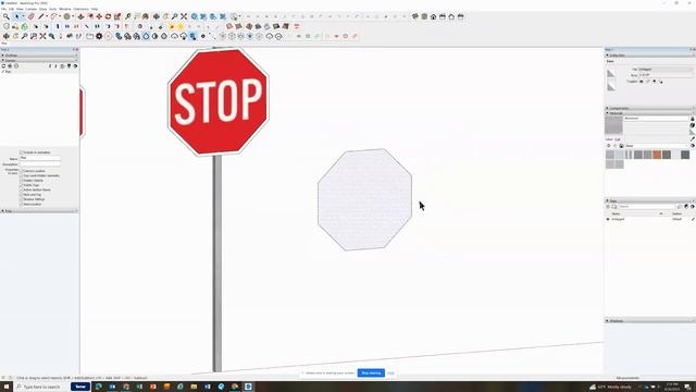 Stop Sign SketchUp Model смотреть онлайн