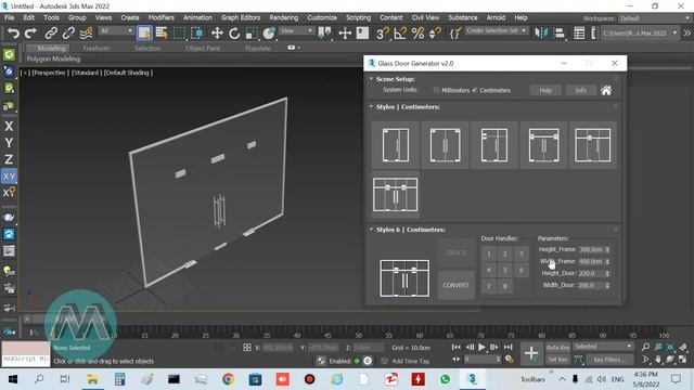 3DS Max 2022 Tutorial - Glass Door Generator v2.0 Install to Work! смотреть онлайн