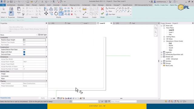 BIM REVIT 10_BIM Gedung_Membuat Tangga Custom di Revit Arsitektur смотреть онлайн