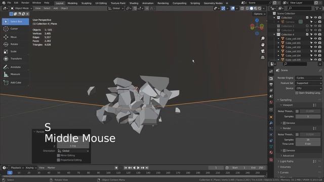 Blender Tutorial - Cell fracture based abstract art смотреть онлайн