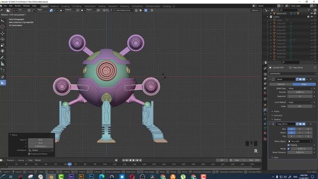 Hard surface Tutorial blender - Robot смотреть онлайн