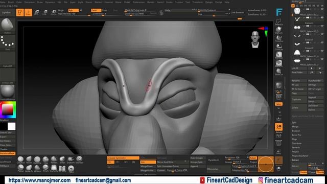 Ganesh - God Idol 3d model speed sculpt with zbrush Part 1 смотреть онлайн