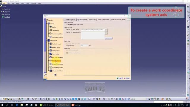[CATIA V5] To create a work coordinate system axis смотреть онлайн