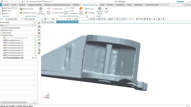 NX Reverse engineering fit surface смотреть онлайн