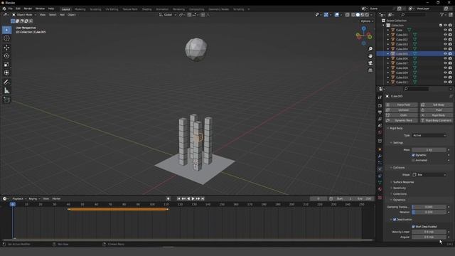 Satisfying rigid body animation | Tutorial | Animations with Blender смотреть онлайн