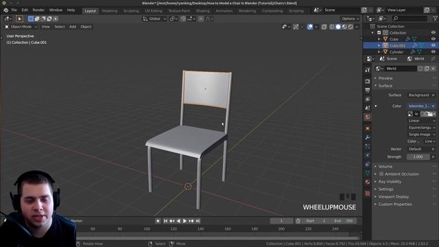 How to make a basic Chair in Blender (Tutorial) смотреть онлайн