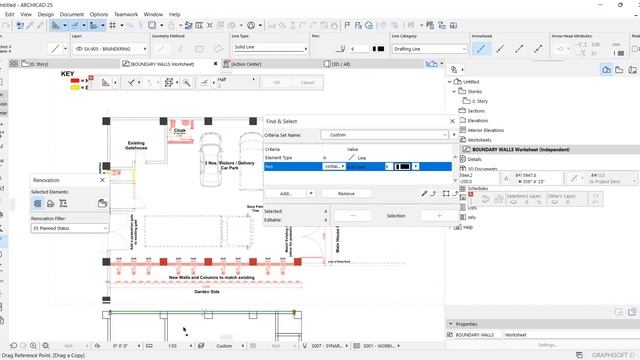 02 BASIC DRAFTING SKILLS USING RENOVATION TOOL IN ARCHICAD смотреть онлайн