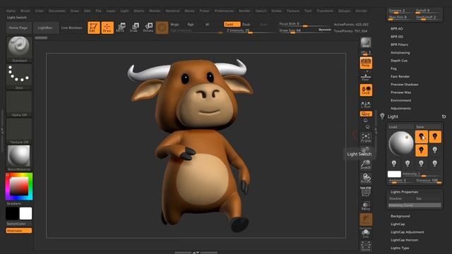Zbrush Character Creation - Part 6 Final - Lighting & Render смотреть онлайн