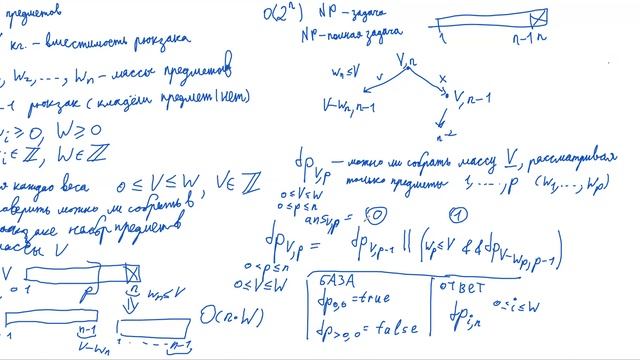 Задача о рюкзаке, лекция (NlogN 2023/2024 Teens, 19.01.2024) смотреть онлайн