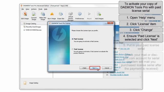 How to activate paid license of DAEMON Tools Pro with serial number смотреть онлайн