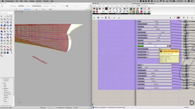 Rhino/Grasshopper Vessel Parameterisation