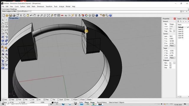 Golden Huggie Earrings Design | Rhino Cad Jewelry Design tutorial | By Designerkaushu смотреть онлайн