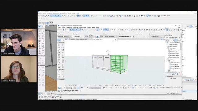 Projeto de Interiores no Archicad com a aluna Camila Wessler | Estudos de Caso BPA #01 смотреть онлайн