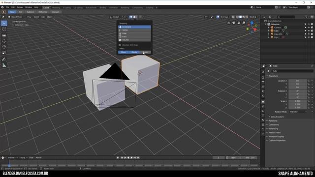Blender 2.8 - Alinhamento e Snap - Tutorial Português смотреть онлайн