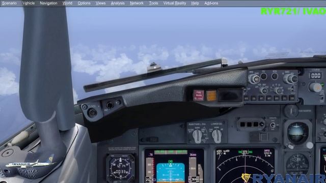 P3Dv4.5 - | B738 - RYR721 | - [Valencia - Rome] - IVAO - смотреть онлайн