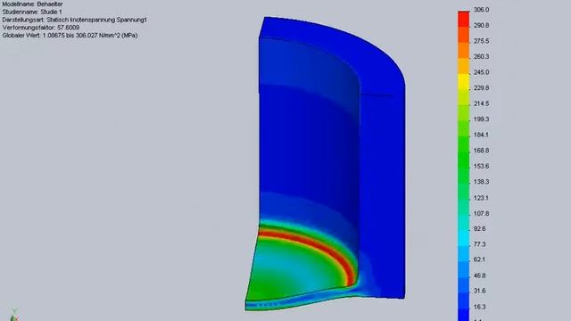 Pressure Vessel Analysis with SolidWorks Simulation смотреть онлайн