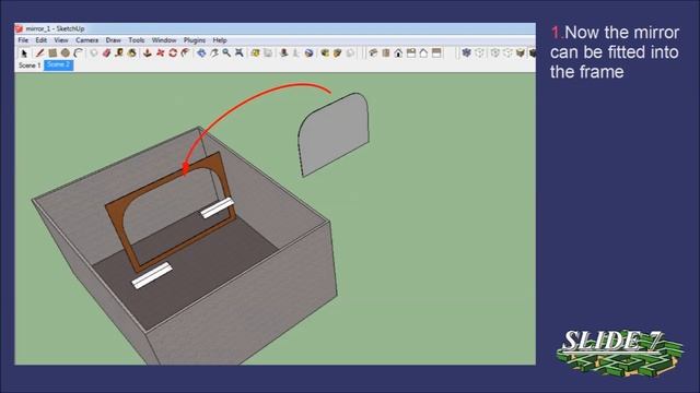 Mirror in Sketchup and Kerkythea смотреть онлайн