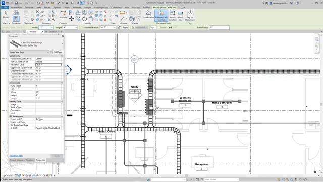 Revit MEP cable tray and equipment room layout смотреть онлайн