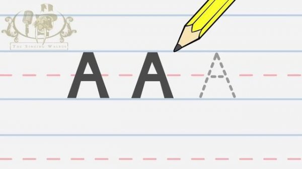 Write the letter A | Alphabet Writing lesson for children | The Singing Walrus