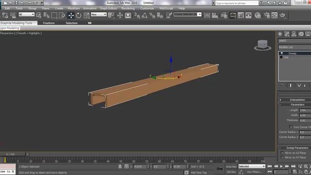 3ds max Modeling Tutorial: How to use sweep modify смотреть онлайн