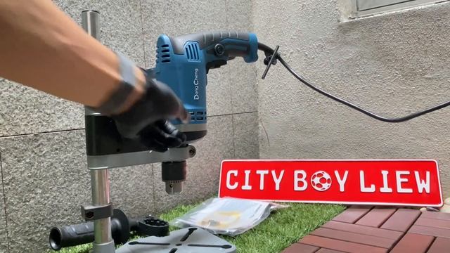 How to convert a Dong Cheng impact hand drill to table top drill press смотреть онлайн