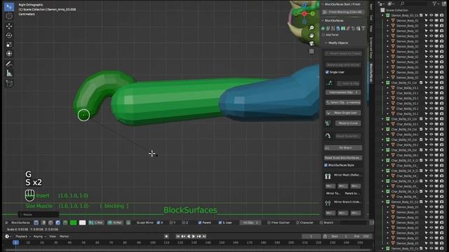 Timelapse blocking and posing a Green Demon in Blender with Blocksurfaces addon #blender #3d смотреть онлайн