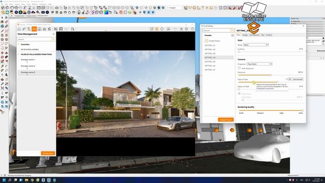 File mẫu SketchUp – Enscape phục vụ diễn họa ngoại thất nhà phố, biệt thự SU.EN.01 смотреть онлайн