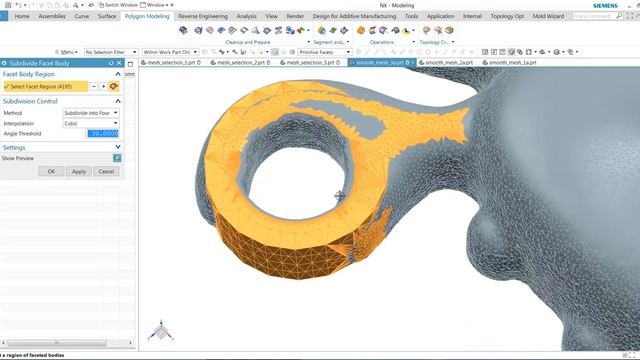NX CAD - Reverse Engineering (Tersine Mühendislik) Smooth Facet Body смотреть онлайн