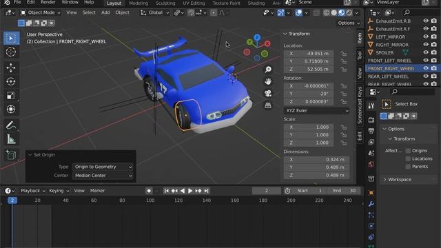 Blender Tutorials For Mistake Makers: Wheel Origins смотреть онлайн