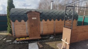 Баня бочка "Квадро" 6 метров с боковым входом  купить в Нижнем Новгороде.