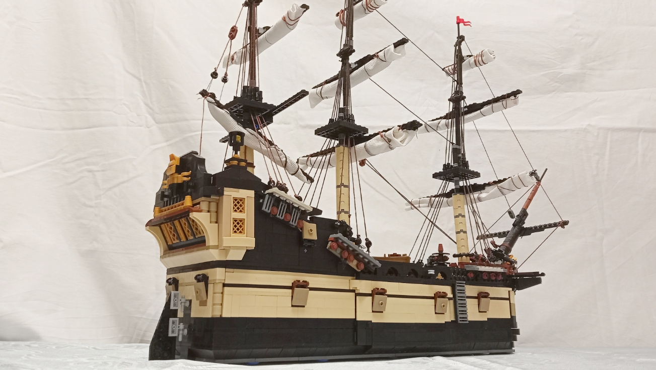 Модель парусника; lego самоделка