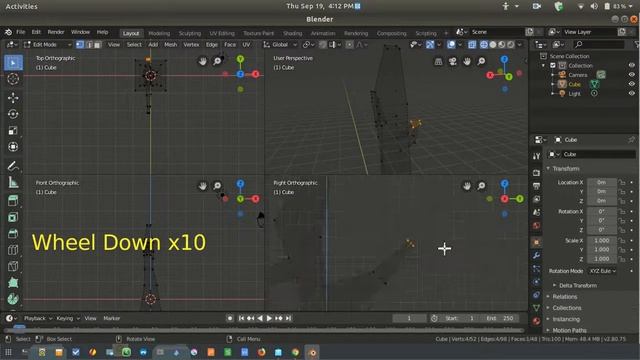 10. BLENDER 2.80: HOW TO TURN ON WIRE FRAME VIEW смотреть онлайн