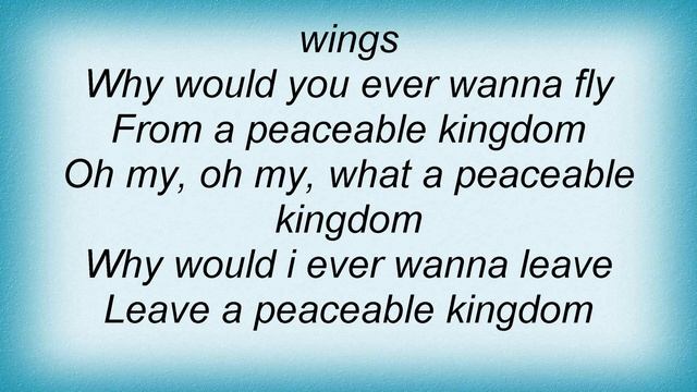 Adrian Belew - Peacable Kingdom Lyrics смотреть онлайн