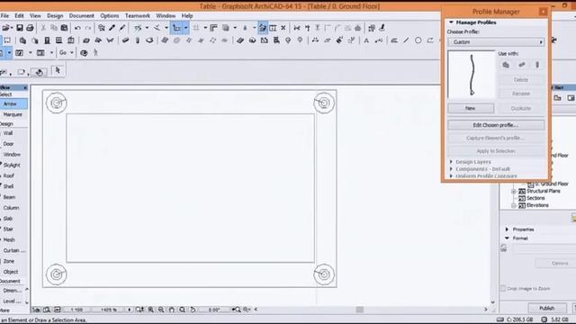 How to make 3D Profile on Archicad Using Profiler - Table Design смотреть онлайн