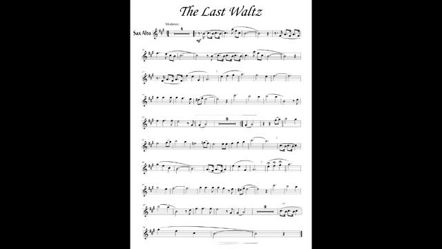 The Last Waltz. Alto fox . Notes alto sax. Ноты для альт саксофона. смотреть онлайн